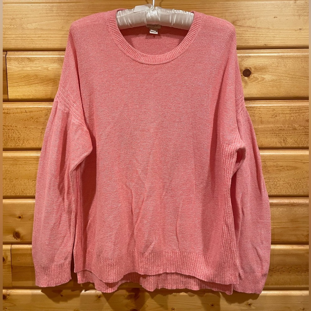 J.Crew L Pink Cotton Sweater